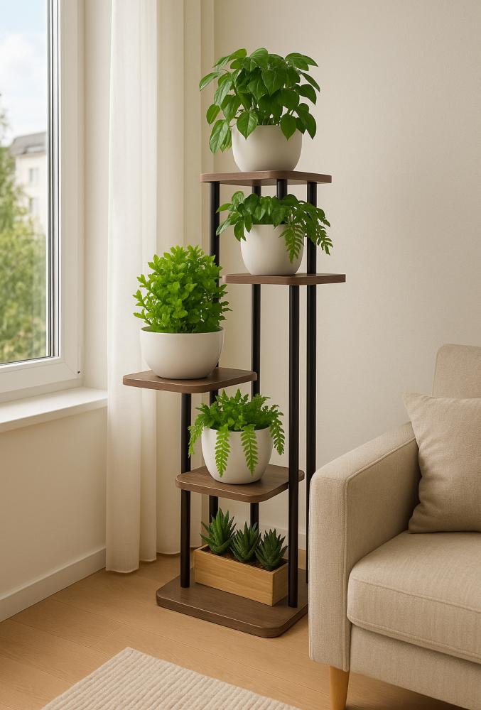 Suport Metalic pe Picioare pentru Flori Stil Loft Raft pentru Plante 106 Cm [Kwietnik1]