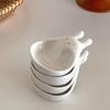 Super Cute Cartoon Rabbit Dipping Saucer Household Three-Dimensional Ceramic Saucer Ketchup Snack Plate Vinaigrette White Rabbit