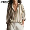 JPNTKY Women's Fashion Casual POLO Neck Long Sleeve Blouses & Shirts