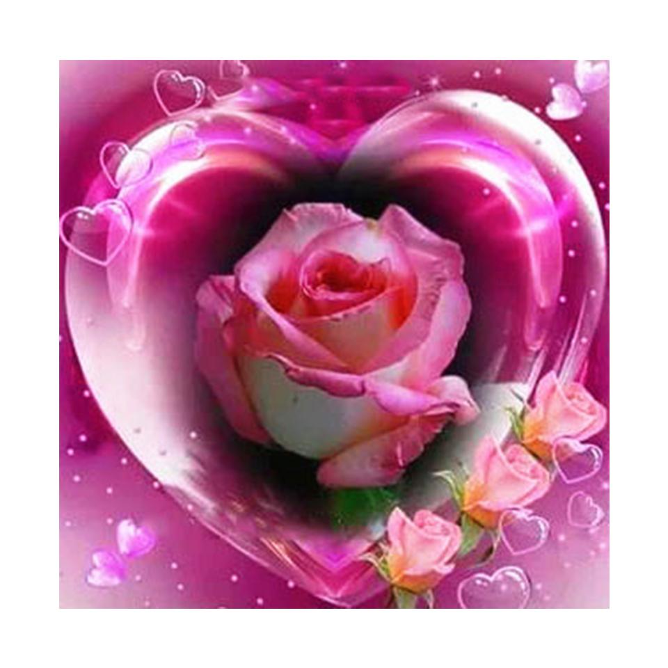 

5D DIY алмазная живопись цветок горный хрусталь картина роза набор для вышивки крестом Алмазная вышивка круглая мозаика украшение дома Full Round 20x20CM