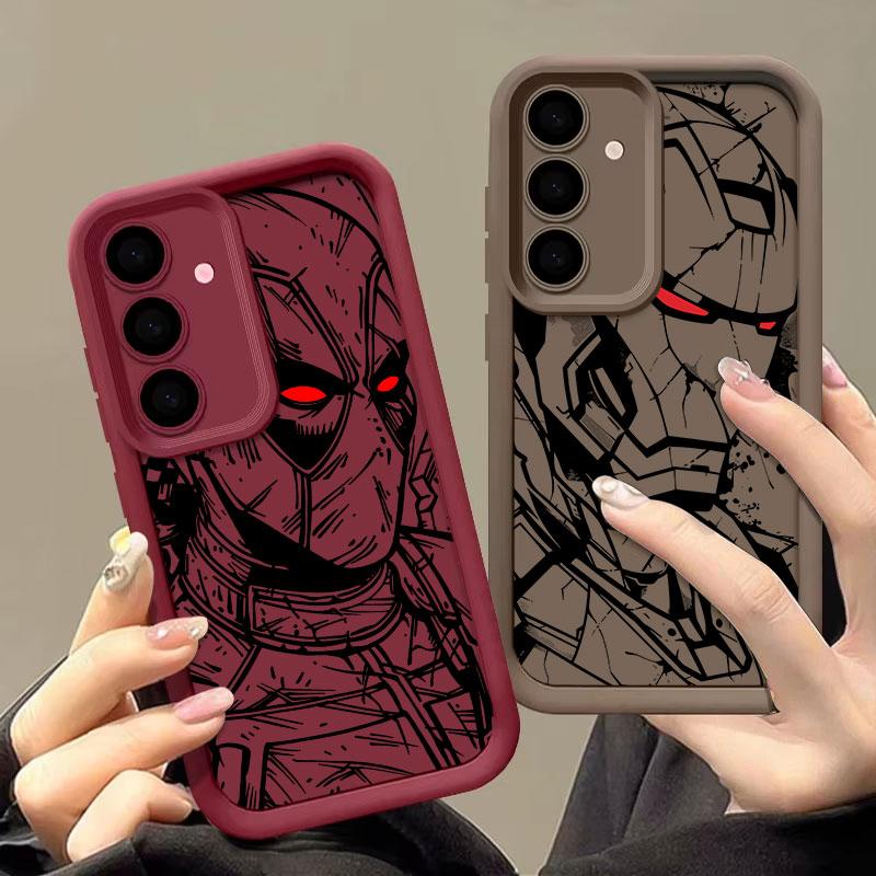 Cool Marvel Deadpool Ironman S26 Ultra Case For Samsung Galaxy S26 S25 S24 S22 S23 Ultra S21 Plus S20 S25 FE 5G Protection Cover