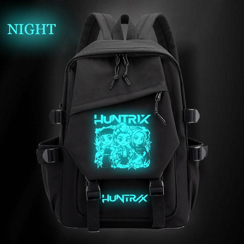 KPop Demon Hunter Surrounding Large Capacity Reducing Backpack Campus Trend Student School Bag