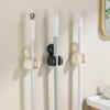 No-Drill Suction Cup Wall Rack: Multi-Functional Mop, Broom & Cloth Holder