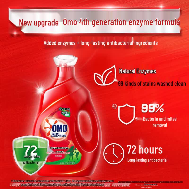 OMO Antibacterial & Mite Removal Laundry Detergent 18.3 Jin Big Pack with Dezhou Wet Wipes
