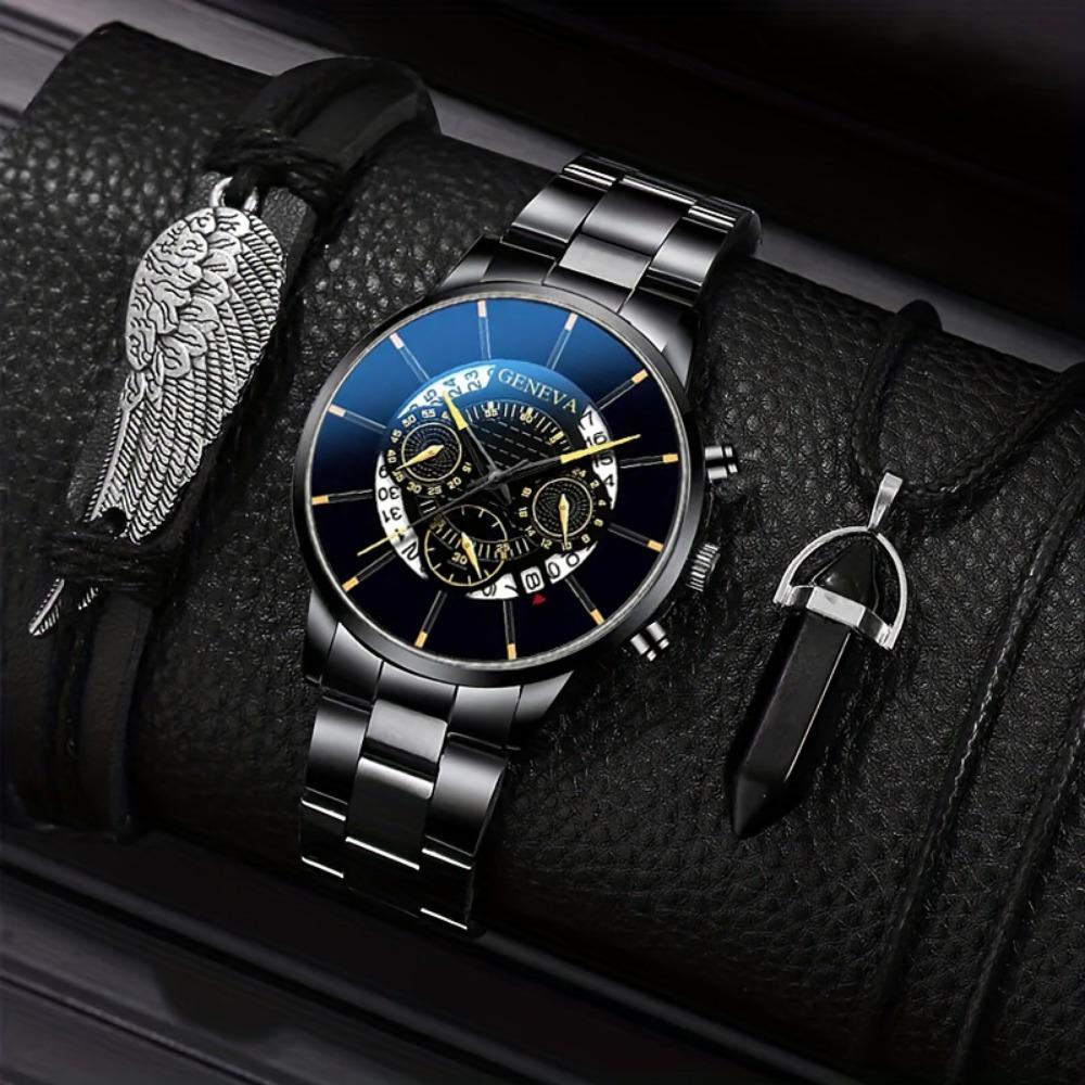 

Watch Accessories Set Men S Mesh Strap Watch Quartz Watch Fashion Watch Set