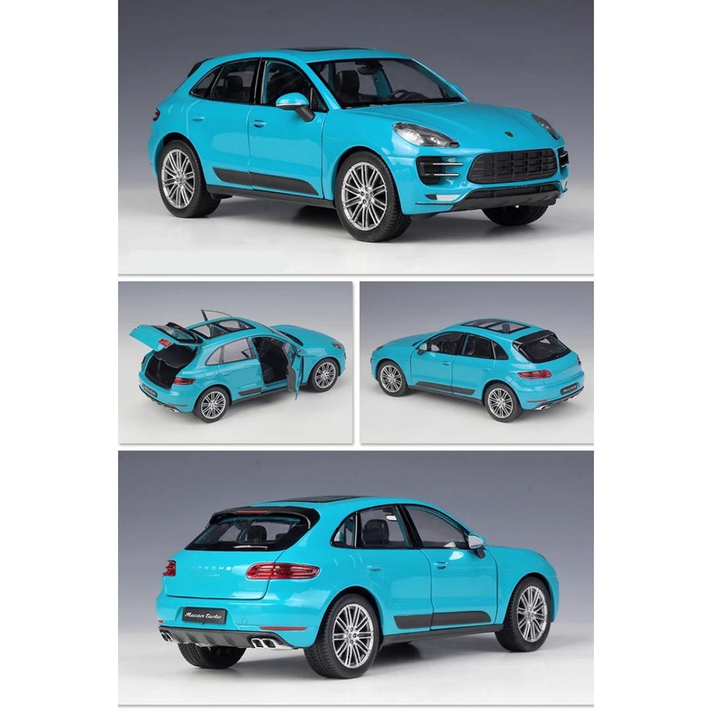Welly 1/24 Porsche Macan Turbo SUV Alloy Car Model Diecasts Metal Toys Vehicles High Simulation Collection Series Childrens Gift