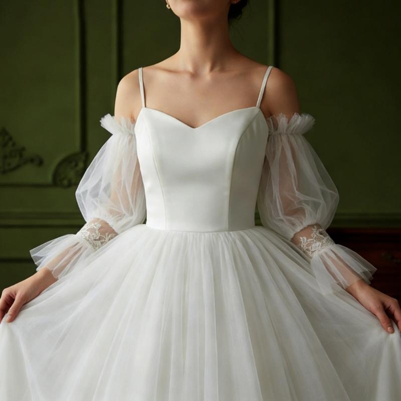 Delicate Sheer Bride Gloves With Open Finger Design Wedding Arm Sleeves For Bridal Accessories And Formal Occasion