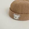Cartoon Bear Brimless Hat Solid Color Kids Cap Korean Style Dome Beanie  Autumn Winter