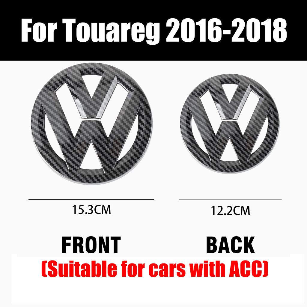For Volkswagen 1/2Pcs Not Affect ACC Car Front Grille Emblem Rear Trunk Lid Cover For Volkswagen VW Touareg 2016 2017 2018 auto Accessories