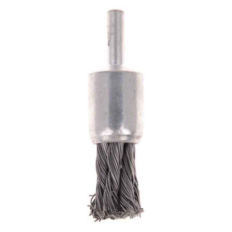 

20mm Wire Brush Stainless Steel with Knot End 1/4 Shank For Grinder or -dx Die