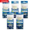 MIX 5PCS/BAG 5 Hooks Sabiki Rigs Saltwater Fishing Lures Bait Rigs Real Fish Skin String Hook Mackerel Glow Sabiki Rigs