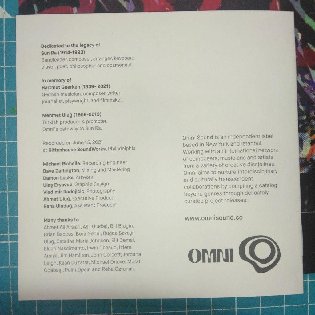 [USED] ['22 CD] Sunra Arkestra/Living Sky Marshall Allen