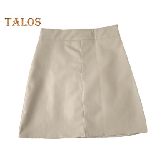 Mini Skirt A-Line High Waist Solid Color Women Skirt Autumn Winter Windproof Hip Wrapped Skirt Daily Wear