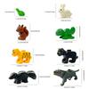 8pcs Forest Animals Asst MOC Building Blocks Set DIY Toys Wolf Skunk Tiger Leopard Squirrel Lizard Rabbit Frog Model Bricks