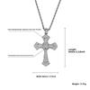 Zircon Cross Pendant Necklace Stylish Unisex Jewelry for Men Women Fashion Accessories Gift