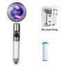 VILOYI Shower Head Water Saving High Pressure Handheld Turbo Propeller Showerhead Adjustable Water Flow Bathroom Filter Nozzle
