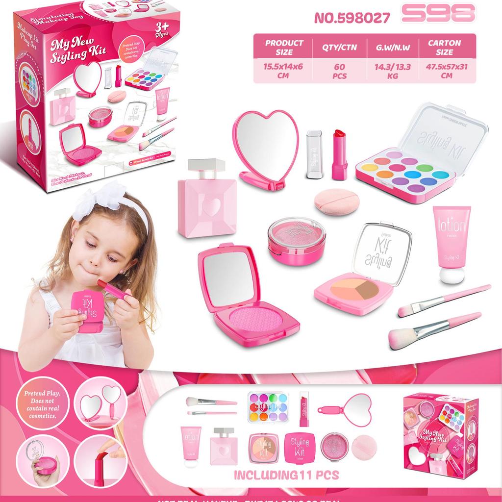 Carefully Chosen Unpainted Children's Playhouse Simulation Makeup Set for Little Girls