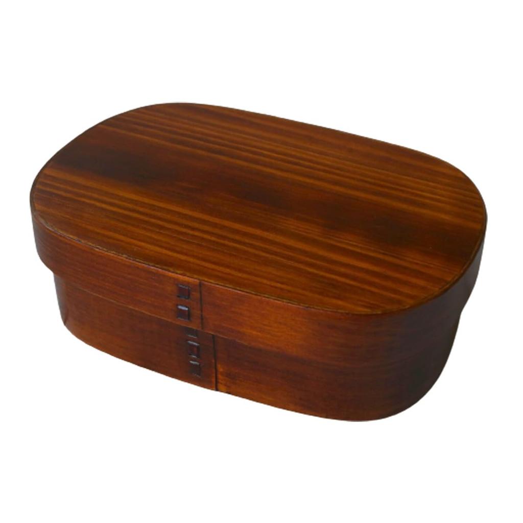 Magewappa Bento Single X X Current Model J-kitchens Box, Wooden, Square, Tier, Lacquered, 18.5cm 12.5cm 6cm, 700ml,