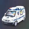 1:32 Hospital Rescue Ambulance Police Diecast Car Model with Pull Back Sound Light Toys Gifts BoysToy Car Gift for Kids