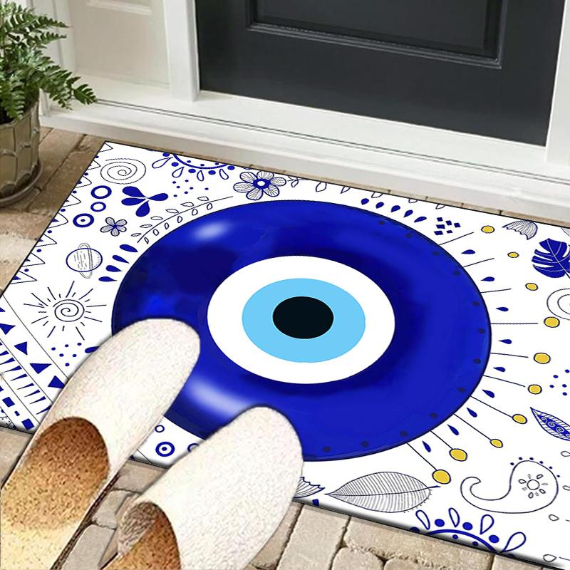 Eyes Pattern Design Art Office Rug Chair Mat, Entryway Carpet, Suitable for Front Door, Bedroom, Living Room, Desk, Holiday Gift