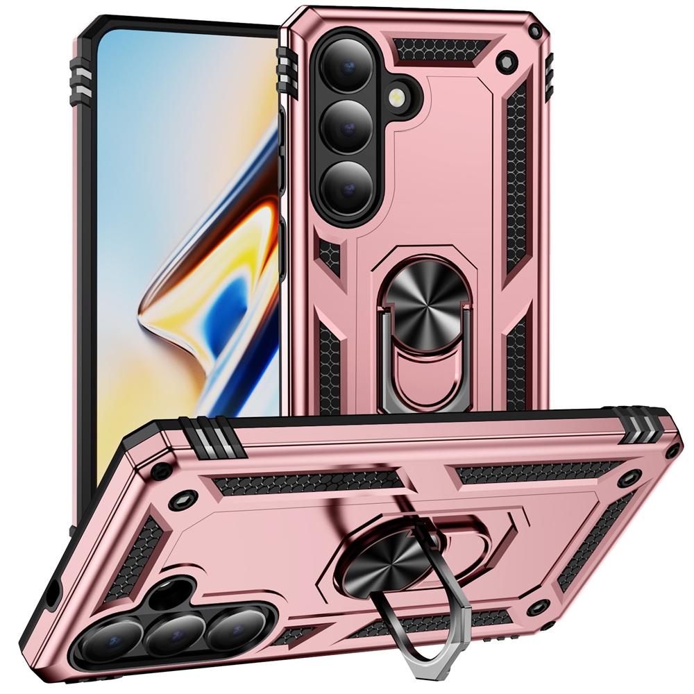 Luxury Armor Shockproof Case for Samsung Galaxy S26 S25 Edge S24 S23 S22 S21 S20 FE Ultra Plus Metal Ring Holder Phone Cover