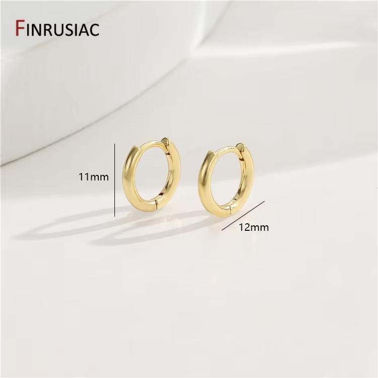 Neue Trendige Echte Goldplattierte Runde Creolen Ohrringe Für Frauen Mädchen Damen Große Creolen Goldener Kreis Ring Ohrringe Party Geschenk