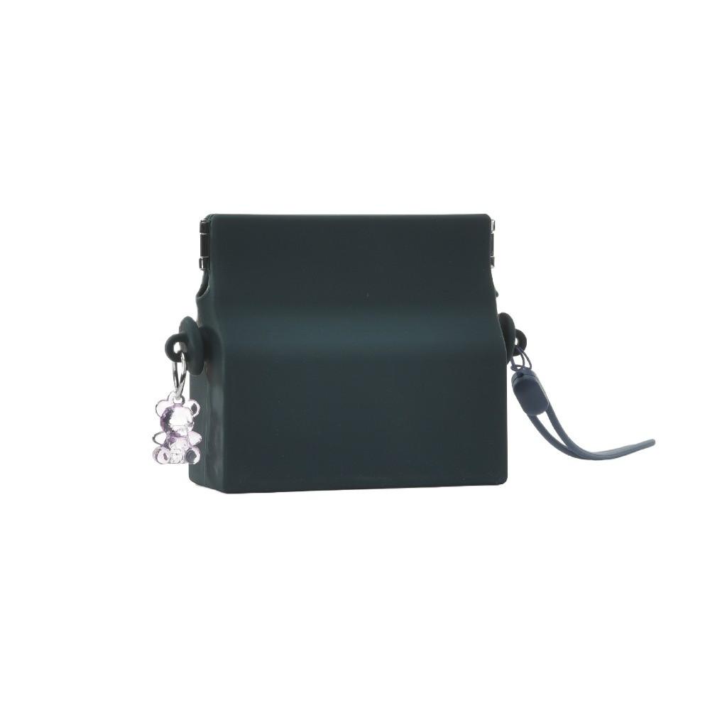 

Multifunctional Denture Case Silicone Orthodontic Storage Bag Travel Essential Braces Container темно-зелений колір