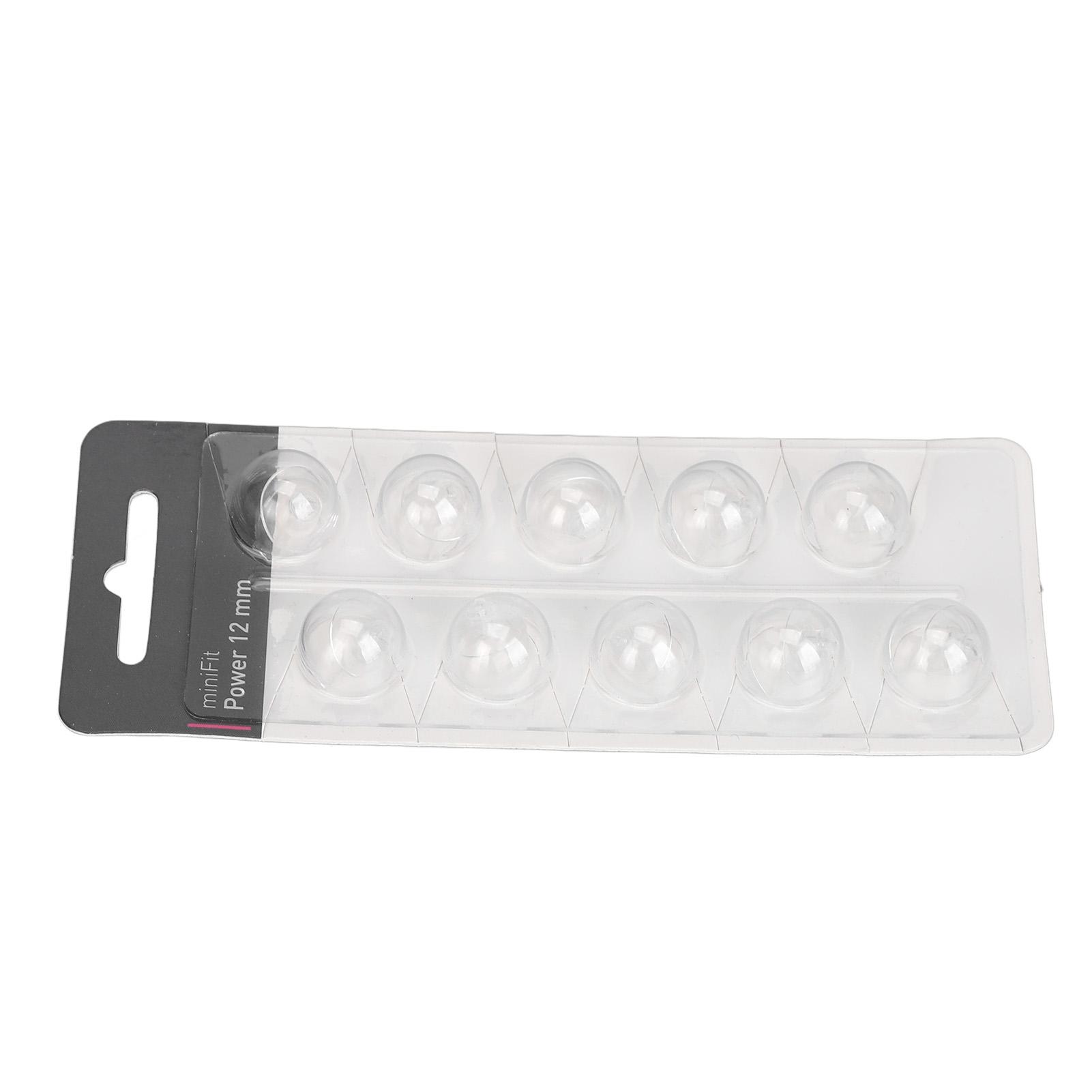 10 STUKS Geluidsversterker Klik Mouw Dubbellaags Gesloten Trommelvlies Hoofd Geluidshulpmiddel Koepels Tips voor 12mm white