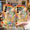 Phone Case: 2D flat, suitable for Samsung Galaxy A34 A35 M05 M06 S20 S22 S21 FE Plus 5G, rainbow cloud little sheep, perfect Christmas and Halloween h
