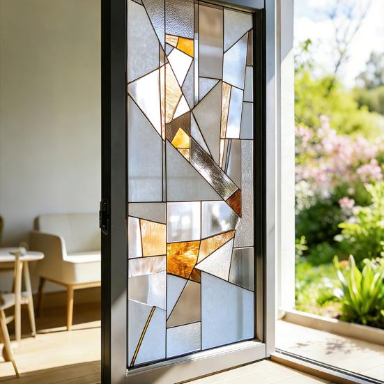 Static Glass Sticker Glue-Free Installation Electrostatic Window Film No Residue Waterproof Sunproof Privacy Film Day & Night Privacy Protection &