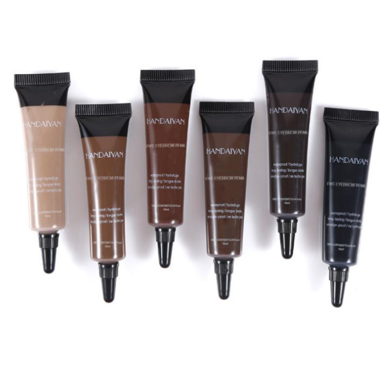 6 Colors Eyebrow Cosmetics Toothpaste  Waterproof  Eyebrow Tattoo Natural Long Lasting Makeup Paint  Eyebrow Cream