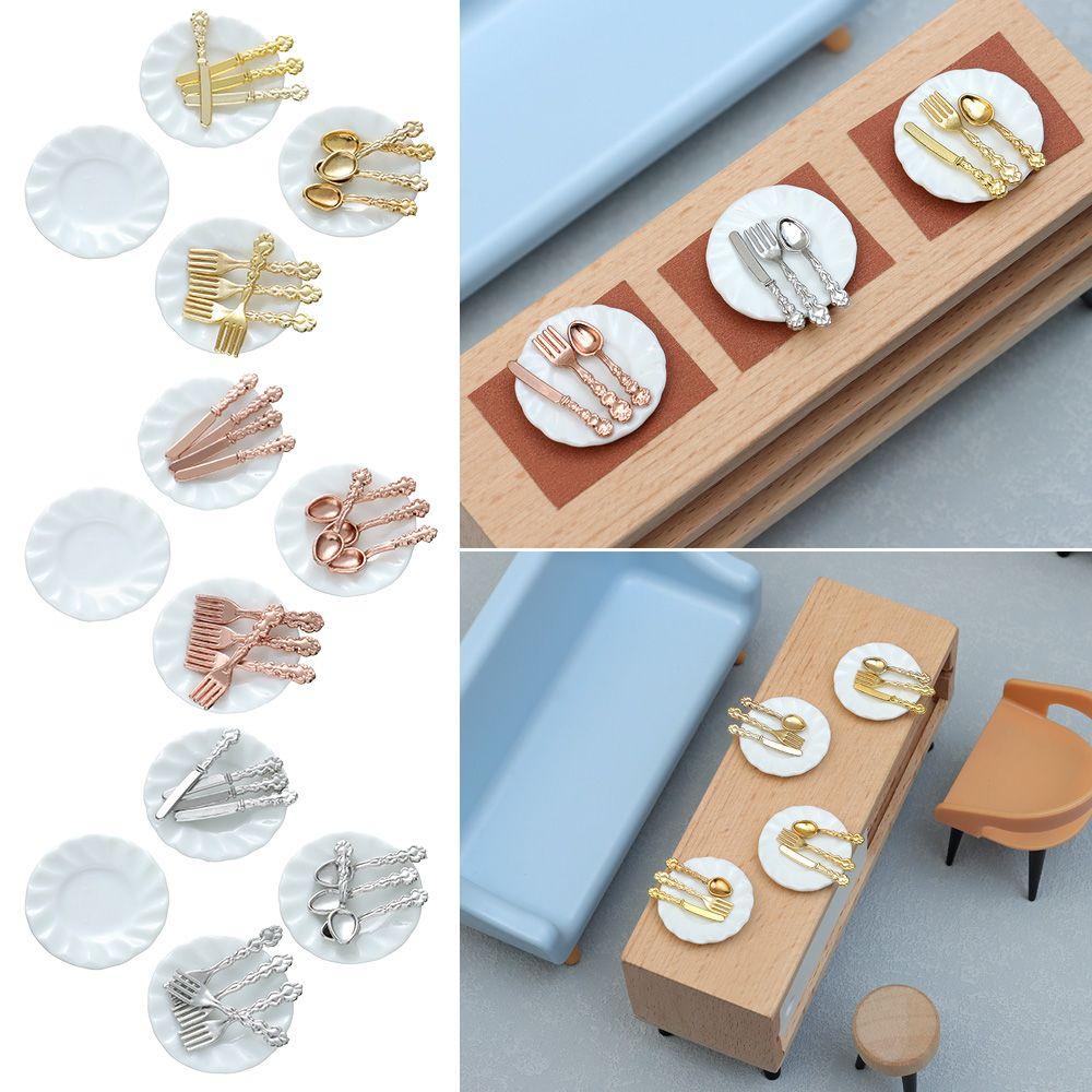 

Кухонная еда, ролевая игра, мебель, игрушки, вилка, керамическая тарелка, миниатюрная посуда, ложка