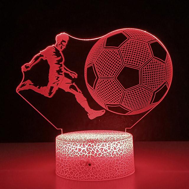3D Football Lamp Illusion Child LED Night Light Luminous Soccer ball Touch Nightlight Kids Bedroom Decoration Table Lamp Gifts