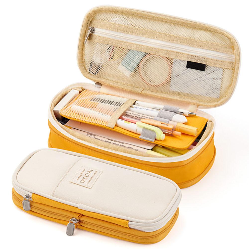 Pencil Pen Case Big Capacity Office College School Large Storage High Bag Pouch Holder Box Organizer