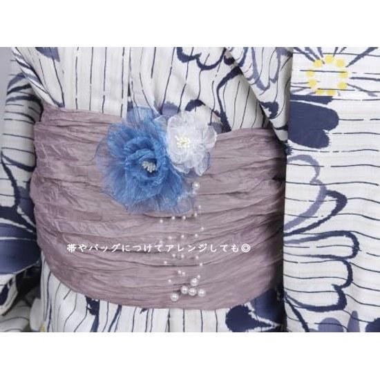 NANA Handmade Hair Accessory Clip Swinging Pearl Beads Yukata Traditional Attire Fireworks Festival Simple Flower Short Hakama Coming Age Ceremony
