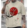 Men T-Shirts Casual Short Sleeve Tops Japanese Style Ukiyoe Graphic Clothing Oversized Summer Apparel Street Male T-Shirts