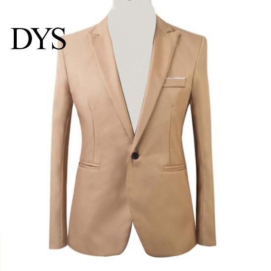 2 Pezzi/Set Uomo Formale Business Festa Tinta Unita Manica Lunga Blazer Abito Pantaloni