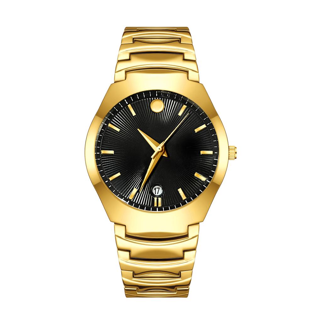 Black Gold Couple Watch Business Fashion Steel Belt Watch Fashion Couple Watch