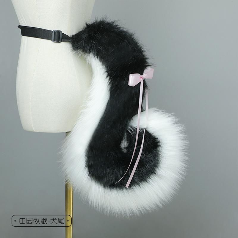 

Cute Simulation Beast Ear Hair Accessories Beast Tail Comic Show Accessories Tail Fold Ears Cute Dog Ears Dog Tail Headband Headband Headgear Set