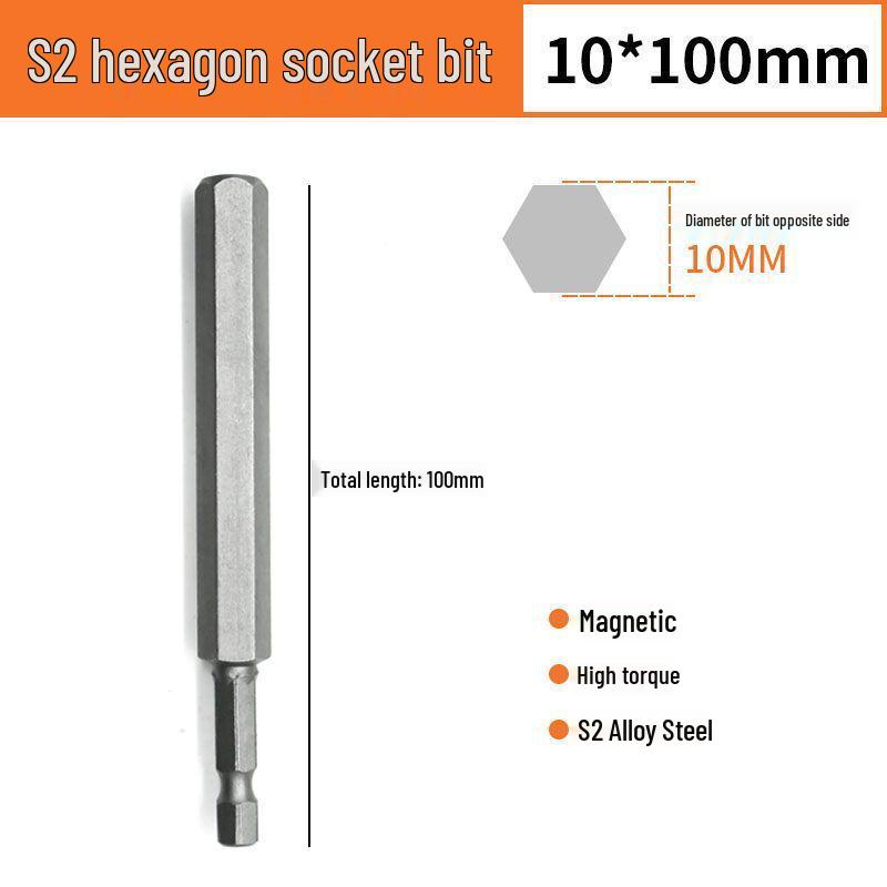 Sechskant S2 Magnetischer Pneumatischer Elektrischer Schraubendreher Bit-Satz mit Verlängerten Bits