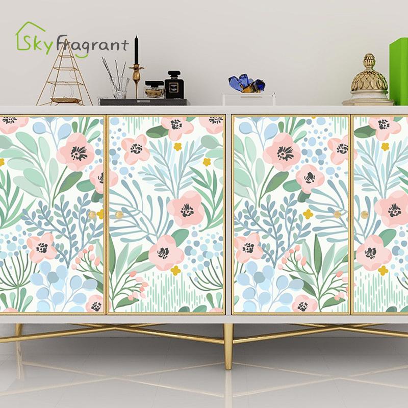 Gröna Växter Blommor Självhäftande Tapeter För Vägg I Rulle Heminredning Vardagsrum Bakgrundsvägg Inredning Sömlösa Klistermärken