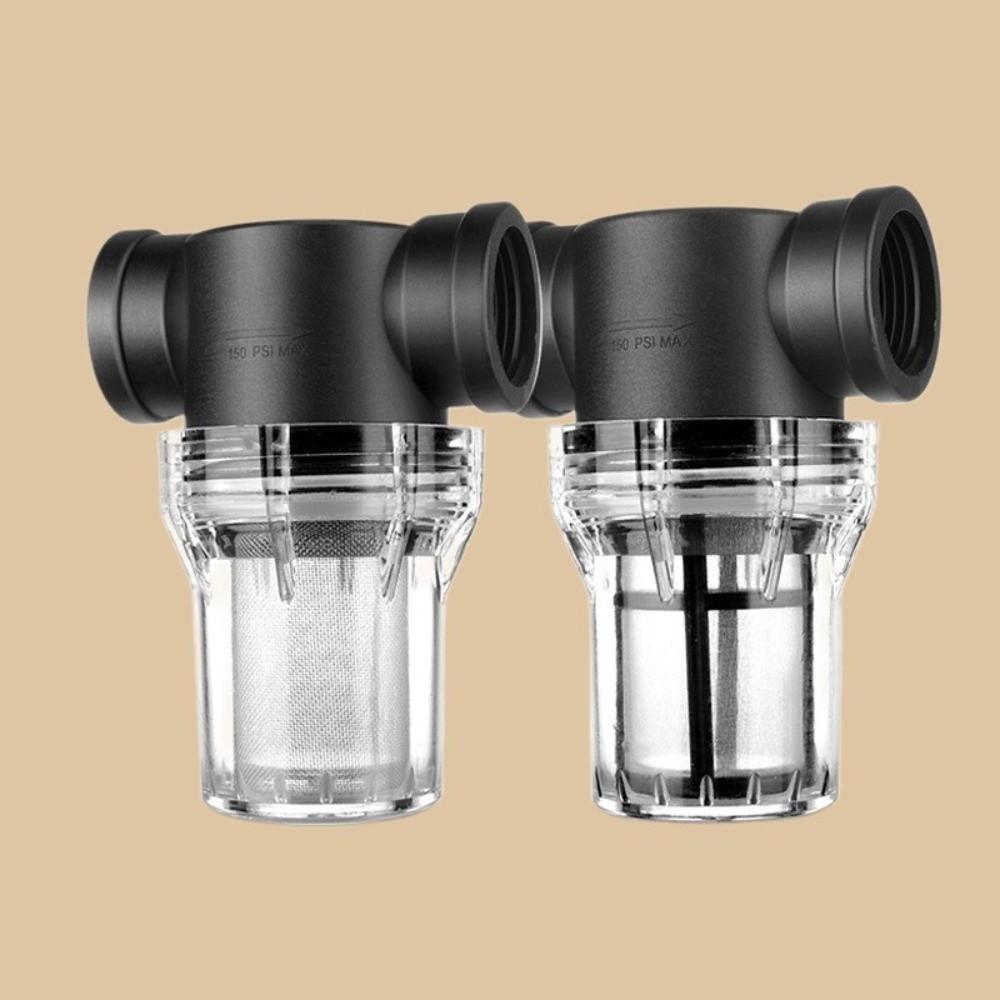 40/100/200 Mesh Inline Water Filter Strainer 1/2" 3/4" 1" Connection Clear Plastic Garden Watering Filter High Flow Rate