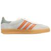 Adidas Originals GAZELLE INDOOR Abrasion Resistant Low top Skateboard Shoes Men's Gray White Sneakers JQ0011