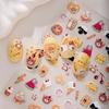 Cyansea 3D Cartoon Dessert Kitten & Lamb Nail Art & Phone Stickers