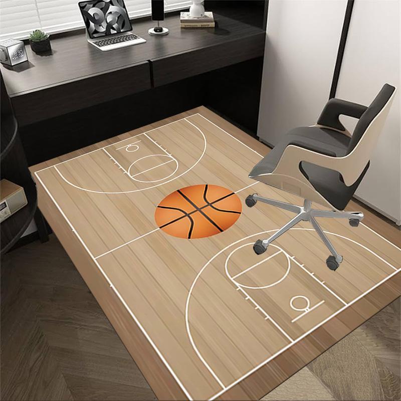 

1PC Basketball Court Non-Slip Floor Carpet Compatible for Office&Living Room&Bedroom&Dining room - Flat - Weave Machine-S0338 60cm by 90cm