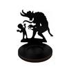 Halloween Candle Holder Black Wooden 2D Holiday Tabletop Centerpiece Decor for Party