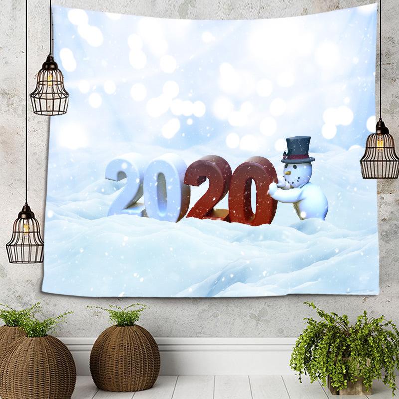 Christmas Tapestry Christmas Tree Ball Room Decoration Cloth Christmas Gift Retro Scene Decoration Tapestry For Living Room