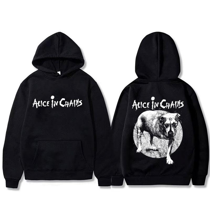 Rockband Alice in Chains Grafikdruck Hoodie Herren Damen Lässig Fleece Baumwolle Pullover Hoodies Männlich Vintage Kapuzensweatshirt