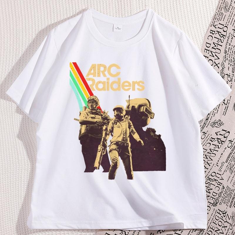 Arc Raiders Tshirt Video Game Cotton Graphic Tee Short Sleeve Crew Neck Y2K Streetwear Funny Style Tee Men Tshirt Clothes