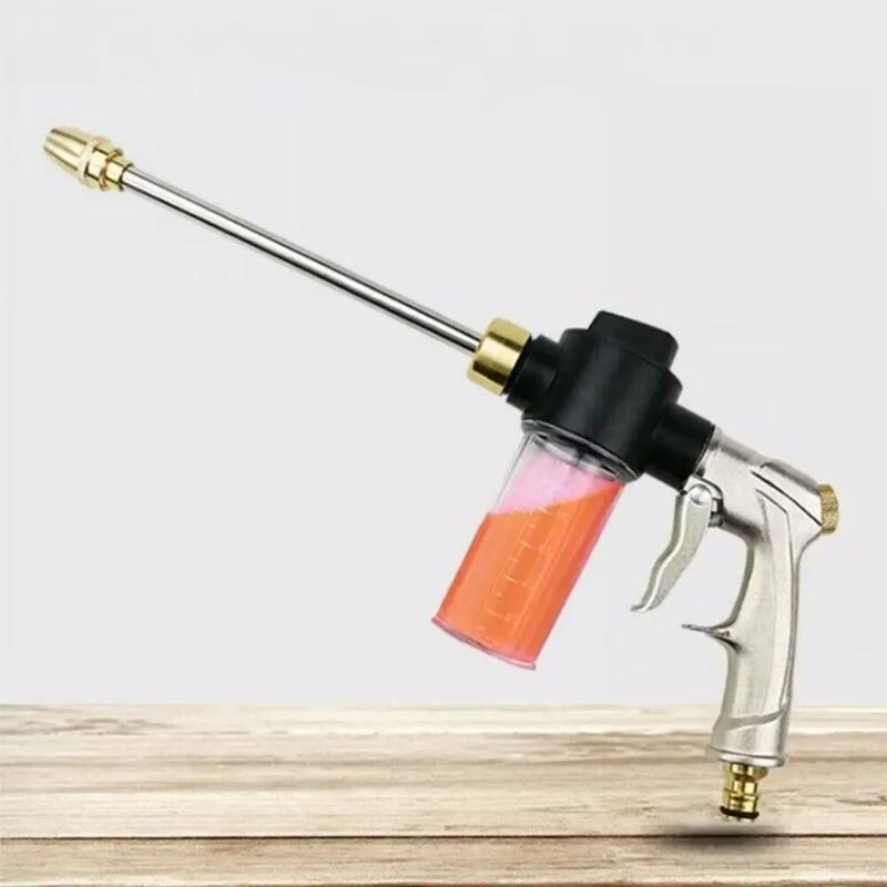 High Pressure Car Wash Foam Pot, Adjustable Metal Lance, Garden Irrigation and Watering Hose Sprinkler